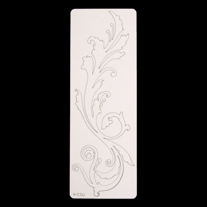 Чипборд картон "Завиток травяной №2 большой" 6,7х20 см