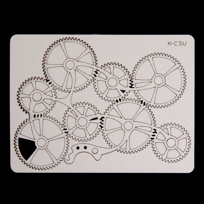 Чипборд картон "Механизм" 12,5х9,4 см