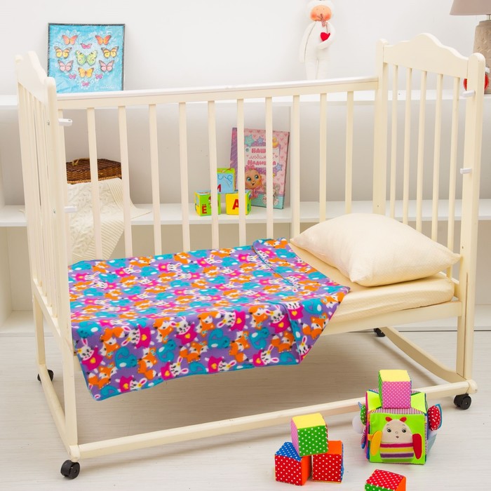 Плед "Экономь и Я" 75х100 см, Зверята, 150 г/м², 100% п/э