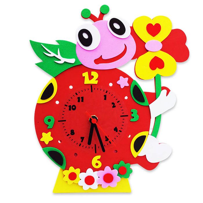 Часы своими руками "Весёлая минутка. Божья коровка"