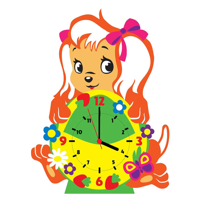 Часы своими руками "Весёлая минутка. Собачка"