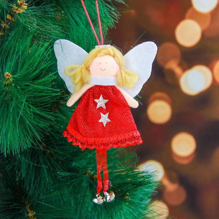 Мягкая красное платье звездочка 15 см девочка