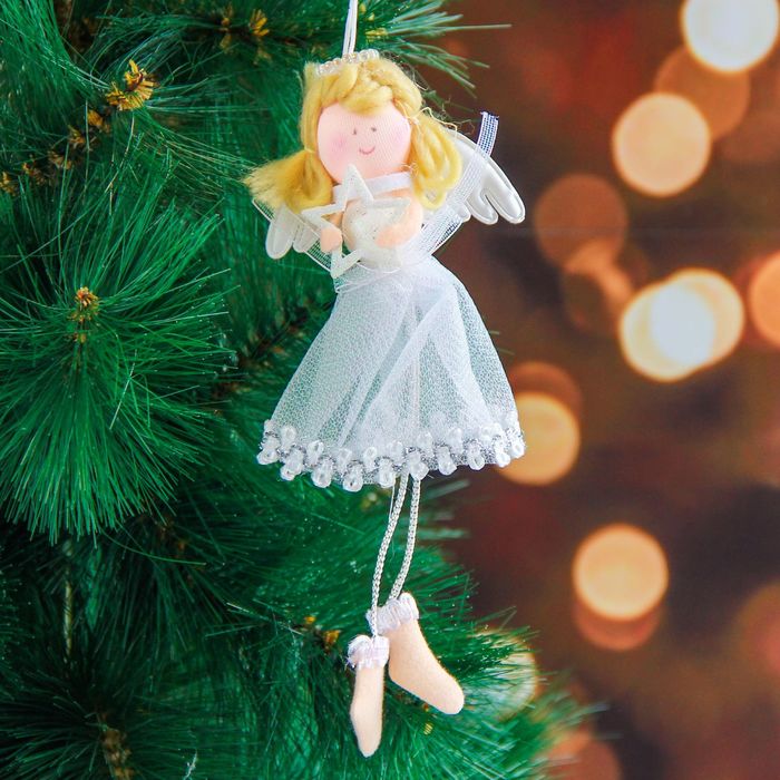 Мягкая белое платье 12 см девочка длинные ножки звезда