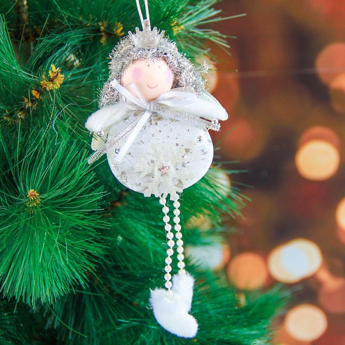 Мягкая белая круглая 18 см девочка