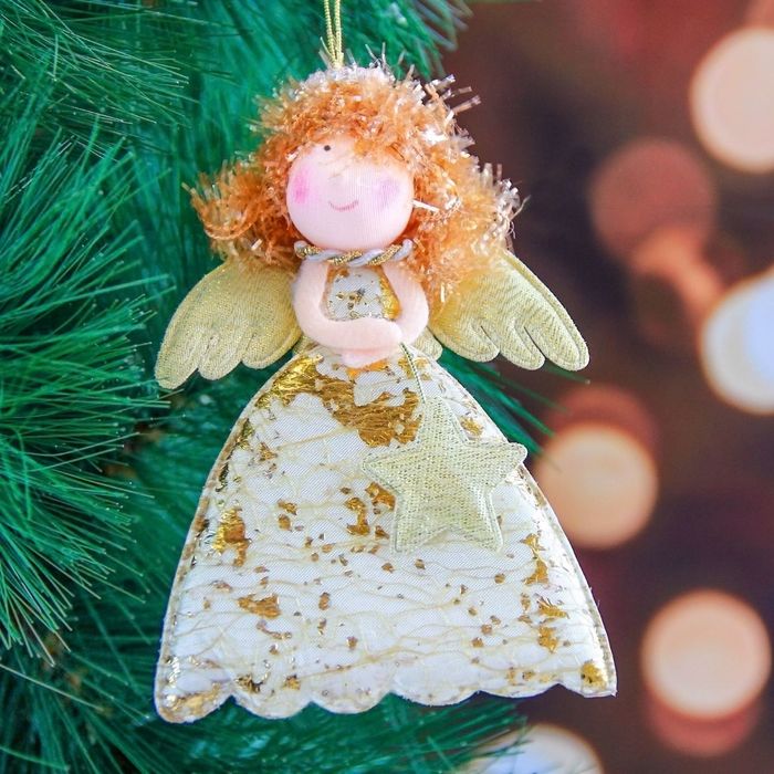 Мягкая золотое платьишко 11 см девочка скромница