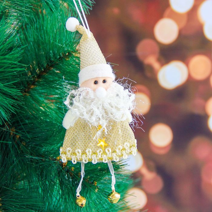 Мягкая золотое платьишки звездочка 12 см дед мороз