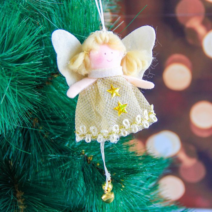 Мягкая золотое платьишки звездочка 12 см девочка