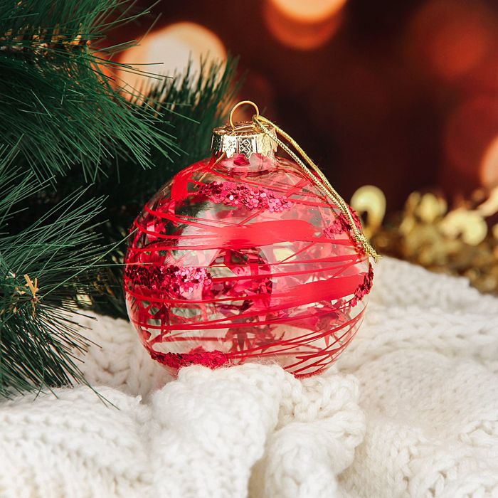 Шар стекло d-8 см юпитер красный