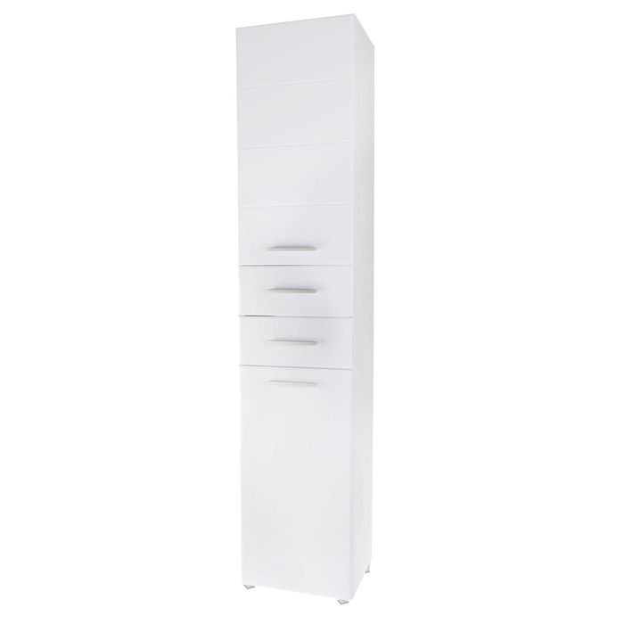 Пенал "Квадро", 360 х 300 х 1810 мм, белый глянец