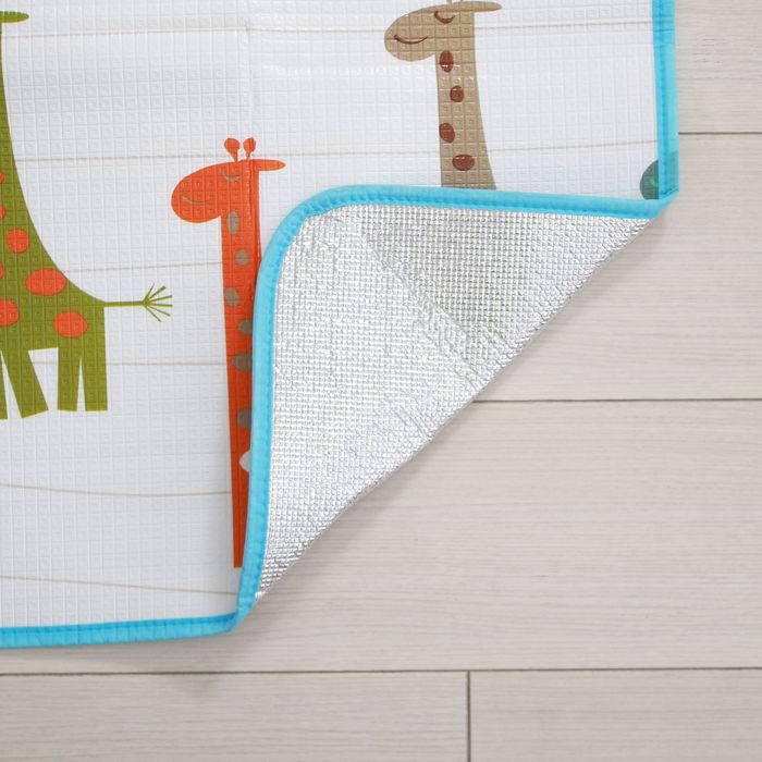 Коврик детский на фольгированной основе «Весёлые жирафики», размер 180х100 см