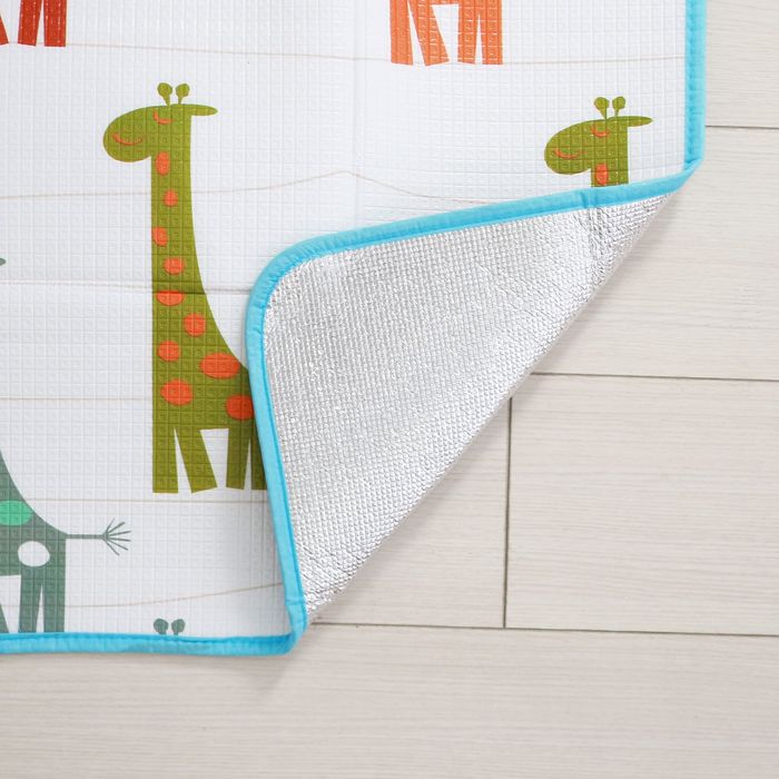 Коврик детский на фольгированной основе «Весёлые жирафики», размер 120х90 см