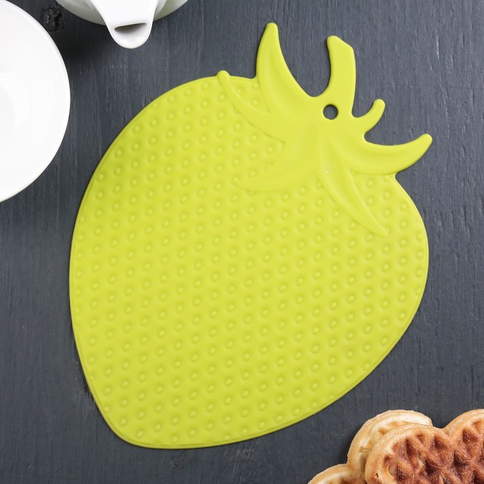 Подставка под горячее 16,5х22х0,2 см "Клубника", цвета МИКС