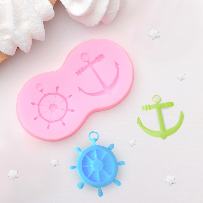 Молд 8х4,5 см "Морской", цвета МИКС