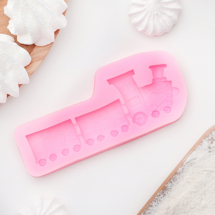 Молд 13,3х6 см "Паровозик", цвета МИКС