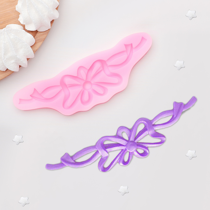 Молд 16,2х5,2 см "Атласная лента", цвета МИКС