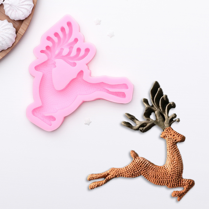 Молд 14,5х14х2 см "Олень", цвета МИКС