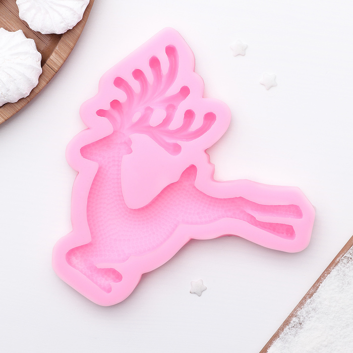 Молд 14,5х14х2 см "Олень", цвета МИКС