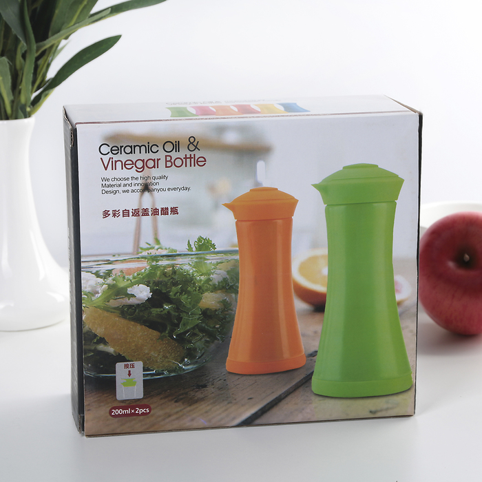 Набор бутылок для масла и соуса 2 шт 16,5х6,5 см "Симплекс", цвета МИКС