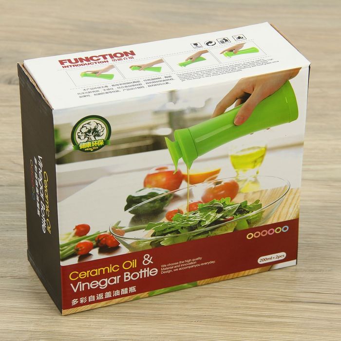 Набор бутылок для масла и соуса 2 шт 16,5х6,5 см "Симплекс", цвета МИКС