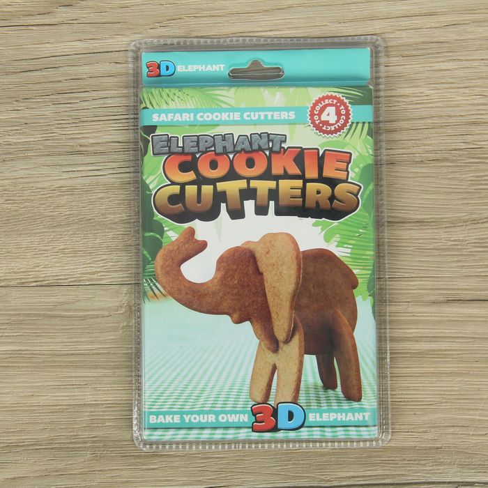 Набор форм для вырезания печенья 3D "Слон", 3 шт