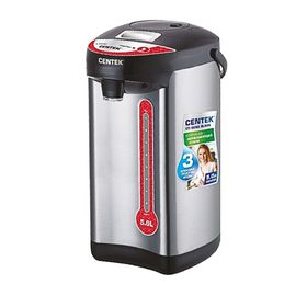 

Термопот Centek CT-0082, 5 л, 750 Вт, блокировка включения без воды, нерж, чёрный