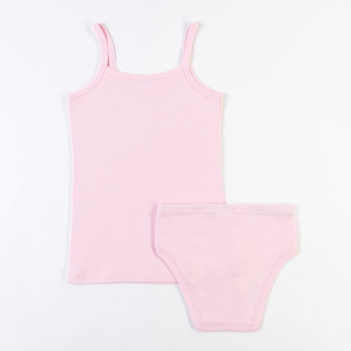 Комплект для девочки (майка, трусы), рост 146 см, цвет светло-розовый