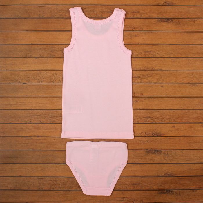 Комплект для девочки (майка, трусы), рост 92 см, цвет светло-розовый