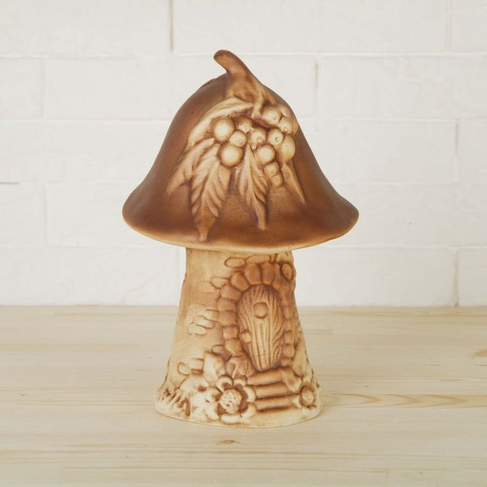 Садовая фигура "Сказочный гриб" коричневый, шамот