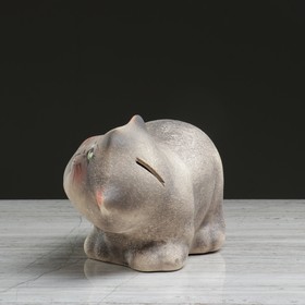 

Копилка "Кот Семён", под шамот, серый, микс, 14 см