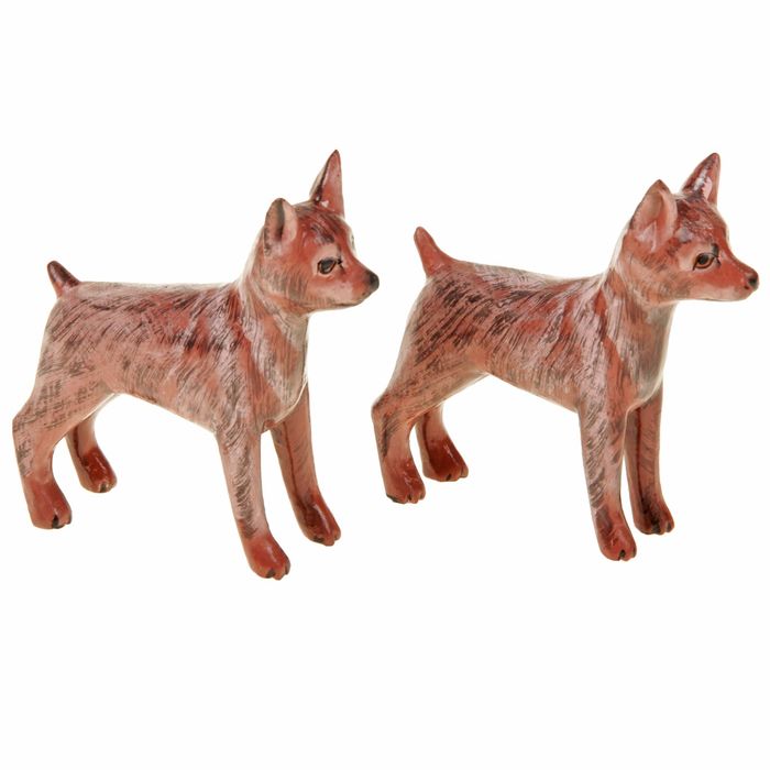 Сувенир дерево "Той-терьер шоколадный" 11х11х3 см