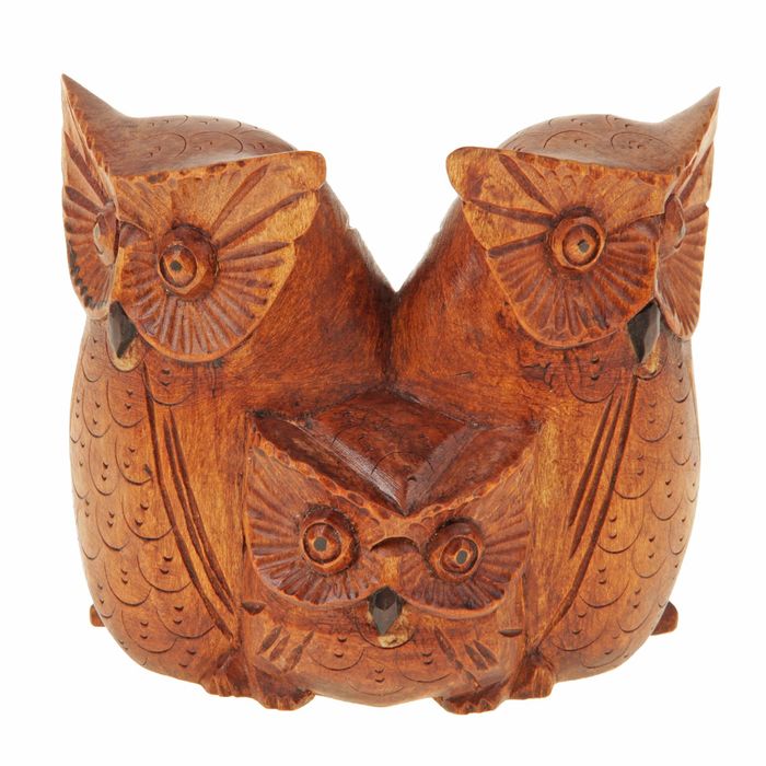 Сувенир дерево "Совы" 12х10х4,5 см