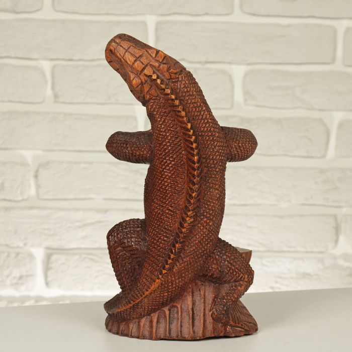 Подставка под бутылки дерево "Геккон" 26х16х13 см