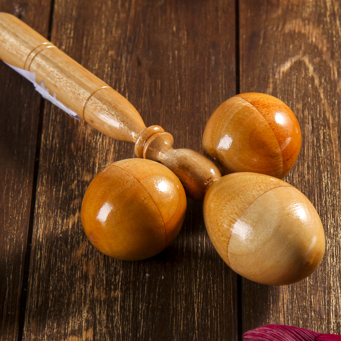 Музыкальный инструмент "Маракас тройной" 25х12х5 см