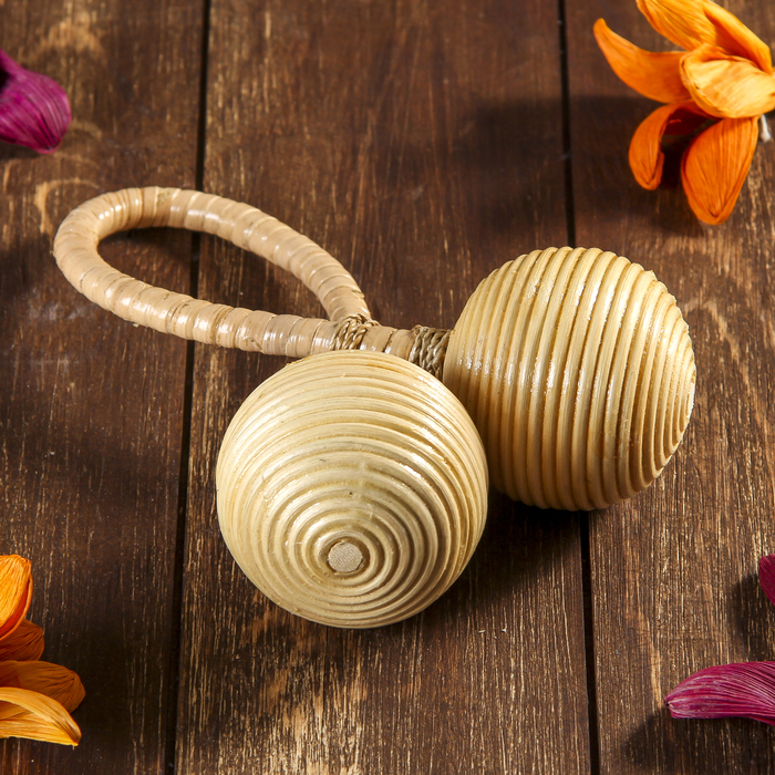 Музыкальный инструмент "Маракас двойной" 20х13х6 см