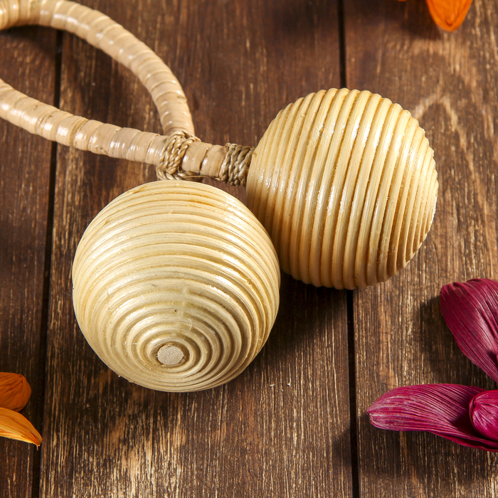 Музыкальный инструмент "Маракас двойной" 20х13х6 см