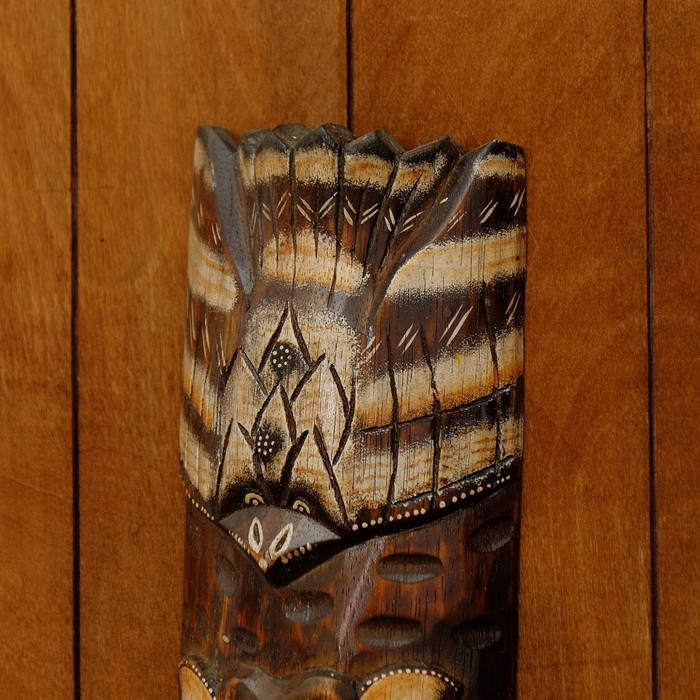 Маска дерево "Абориген и слон" 50х12х4 см МИКС