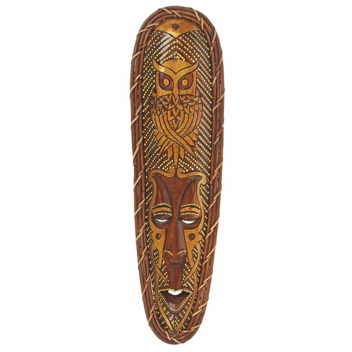 Маска дерево "Абориген сова" 50х2х14 см