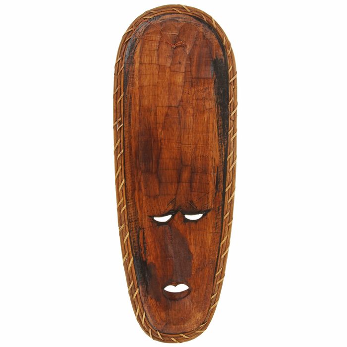 Маска дерево "Абориген геккон в золоте" 52х2х19 см