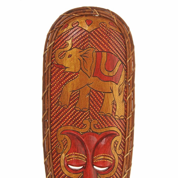 Маска дерево "Абориген слон в золоте" 52х2х19 см