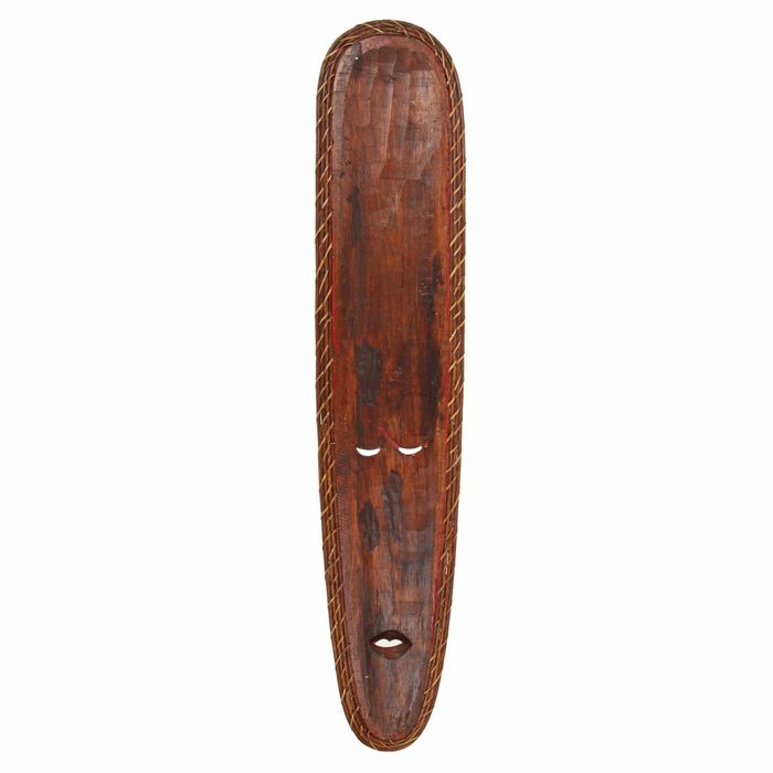 Маска дерево "Абориген и узор на красном" 105х3х22 см