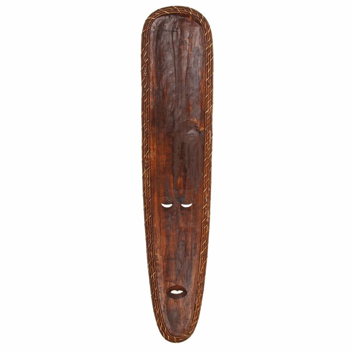 Маска дерево "Абориген и узор на чёрном" 105х3х22 см