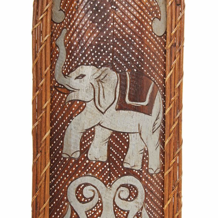 Маска дерево "Абориген и серебряный слон" 105х3х21 см