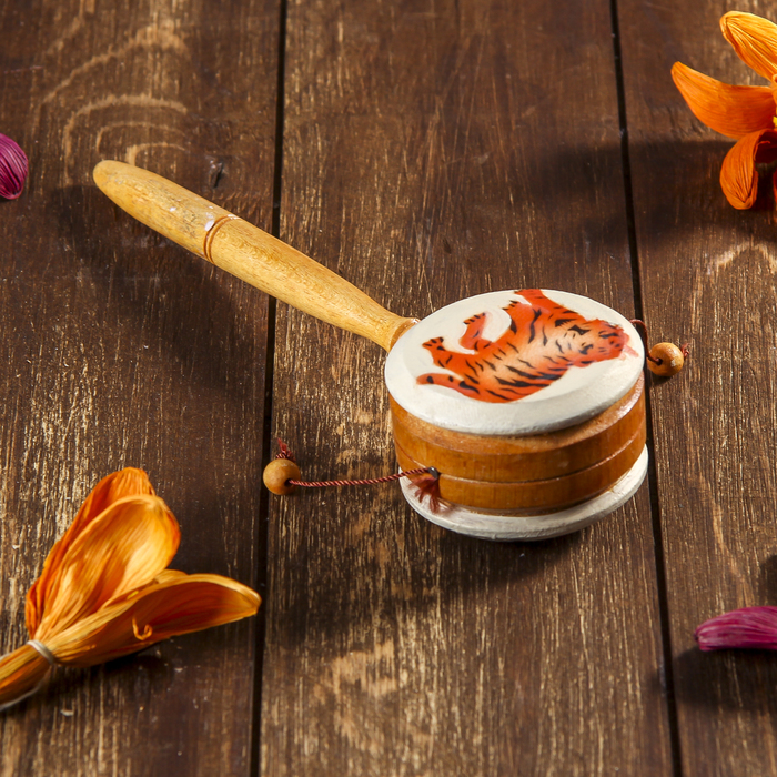 Музыкальный инструмент Клон-тонг "Тигр" 22х6х4 см