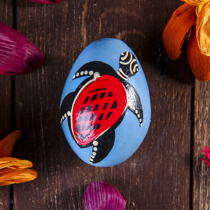 Музыкальный инструмент Маракас "Яйцо с узором - зерно" 7х5х5 см