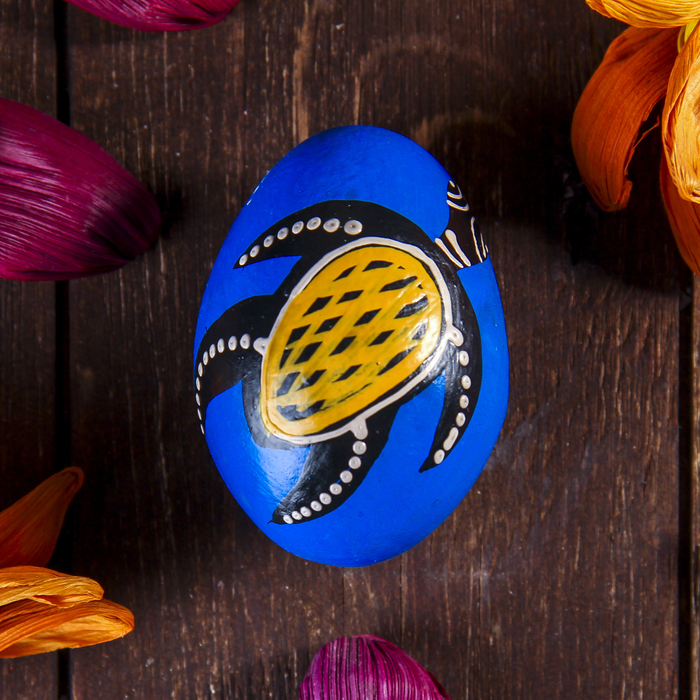 Музыкальный инструмент Маракас "Яйцо с узором - зерно" 7х5х5 см