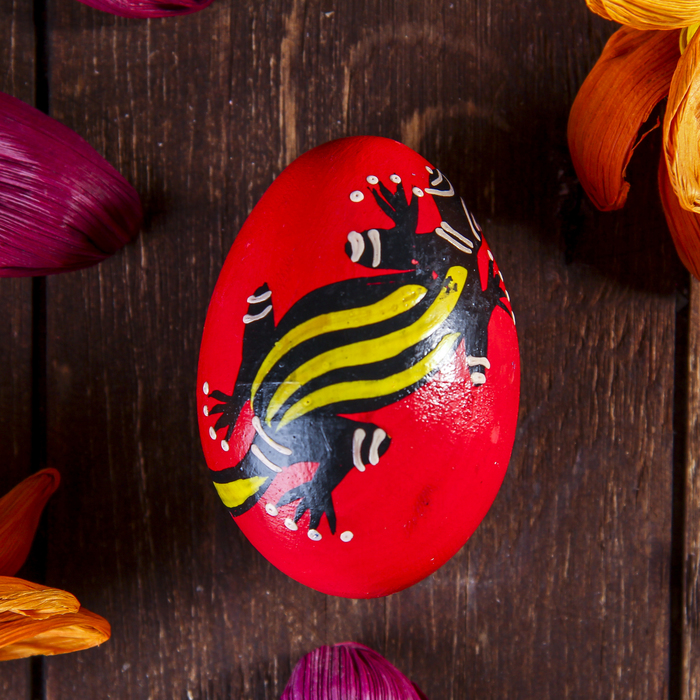 Музыкальный инструмент Маракас "Яйцо с узором - зерно" 7х5х5 см