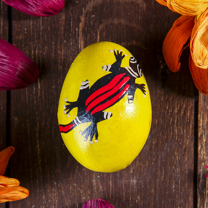 Музыкальный инструмент Маракас "Яйцо с узором - зерно" 7х5х5 см