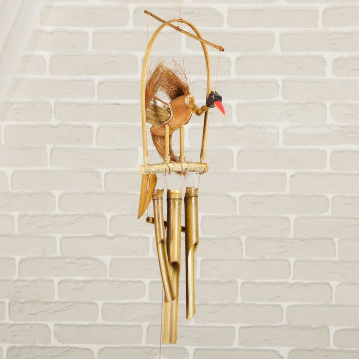 Музыка ветра бамбук "Птица" 55х20х30 см