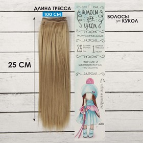 Волосы - тресс для кукол «Прямые» длина волос: 25 см, ширина:100 см, цвет № 16 Ош