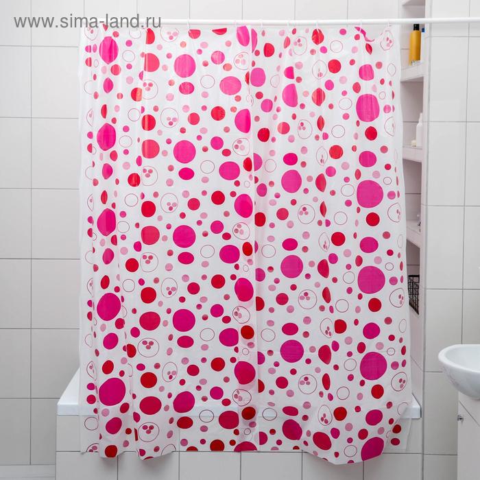 фото Штора для ванной комнаты «радуга цвета», 180×180 см, полиэтилен, цвет микс колорит